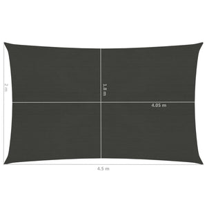 Vela in tessuto per ombrellone 160 g/m² HDPE 2 x 4,5 m antracite 02_0008912