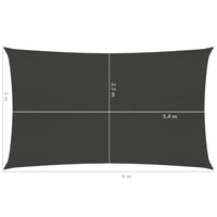 Vela in tessuto per ombrellone 160 g/m² HDPE 3 x 6 m antracite 02_0008927