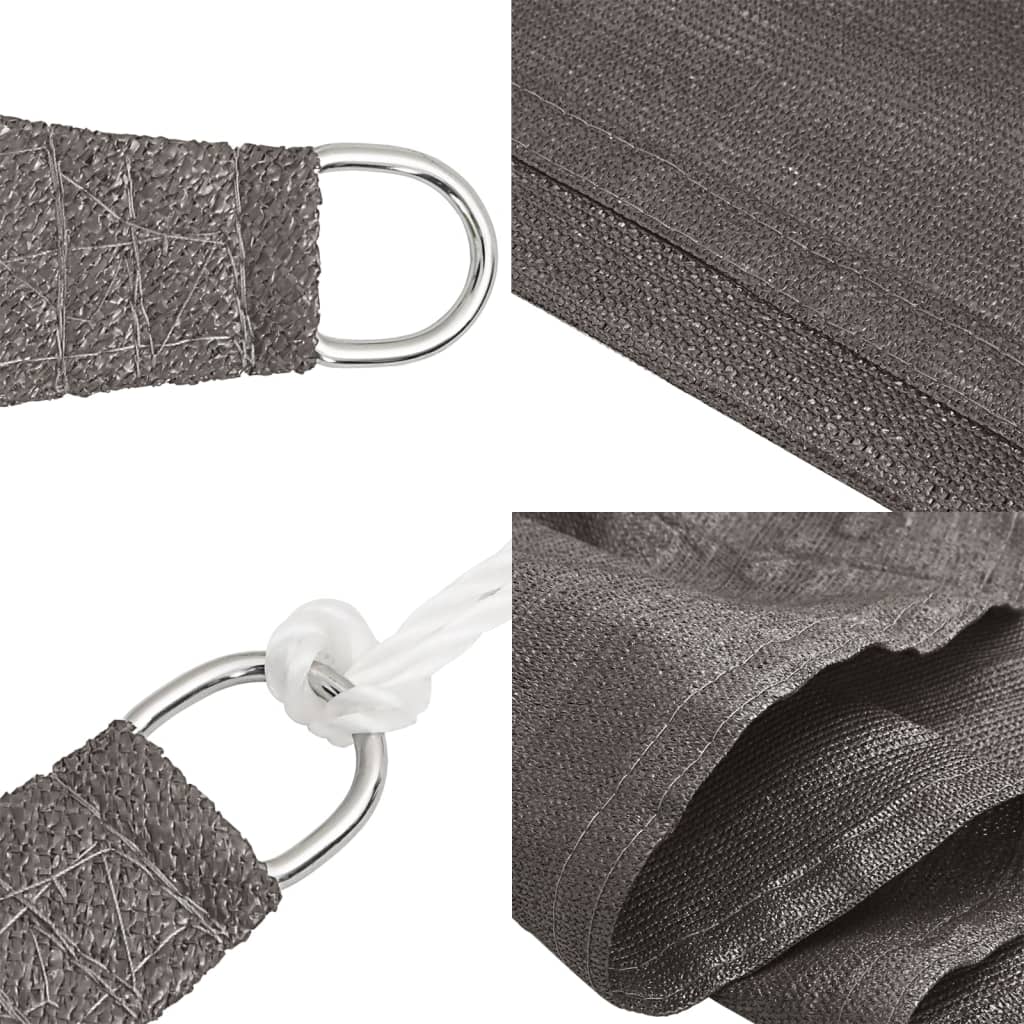 Vela Parasole 160 g/mÂ² Antracite 3x3x3 m in HDPE