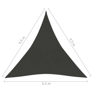 Vela in tessuto per ombrellone 160 g/m² HDPE 4,5 x 4,5 x 4,5 m antracite 02_0008929
