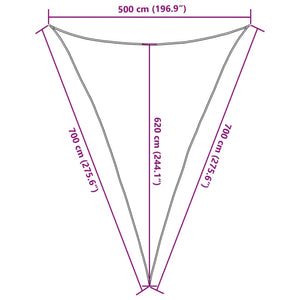 Vela Parasole 160 g/m² Antracite 5x7x7 m in HDPE 311099