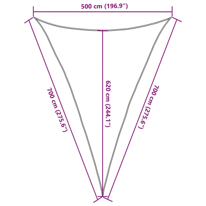 Vela Parasole 160 g/m² Antracite 5x7x7 m in HDPE 311099