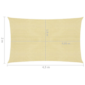 Vela in tessuto per ombrellone 160 g/m² HDPE 2 x 4,5 m beige 02_0008961