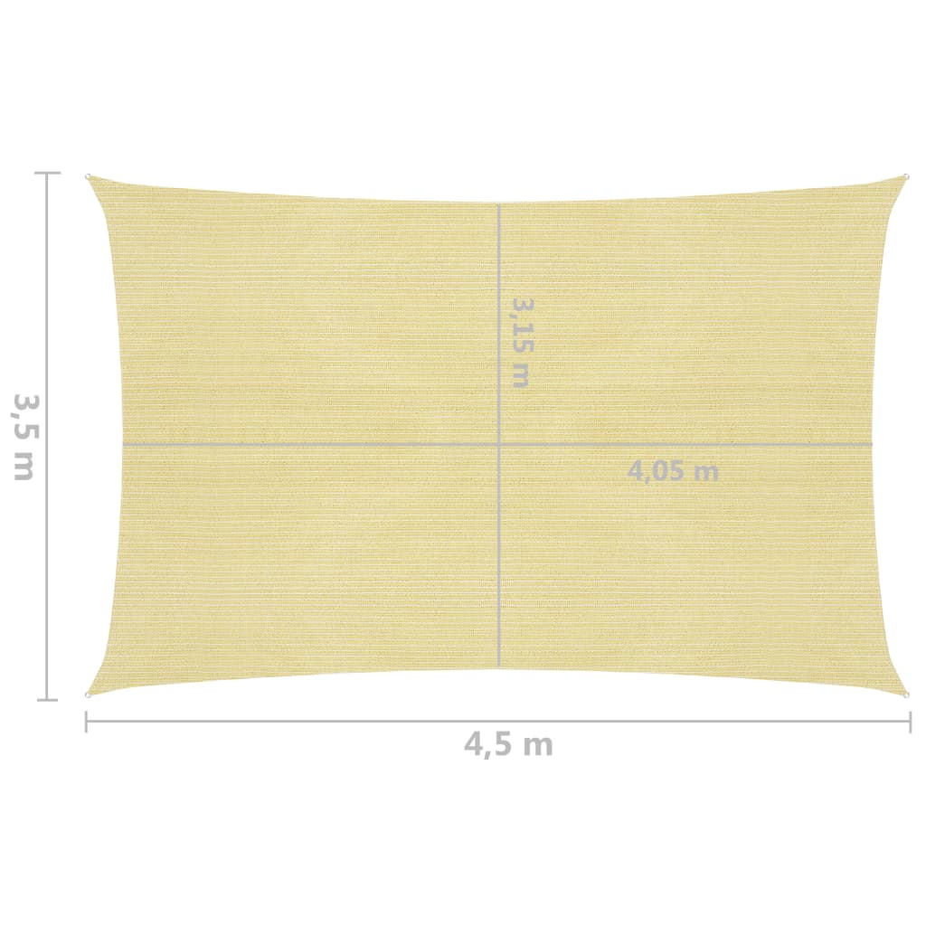 Vela ombreggiante 160 g/m² 3,5 x 4,5 m HDPE beige 02_0008963