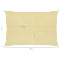 Vela ombreggiante 160 g/m² 6 x 7 m HDPE beige 02_0008994