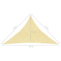 Vela in tessuto per ombrellone 160 g/m² 2,5 x 2,5 x 3,5 m HDPE beige 02_0008952