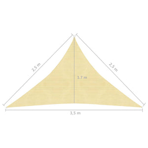 Vela in tessuto per ombrellone 160 g/m² 2,5 x 2,5 x 3,5 m HDPE beige 02_0008952