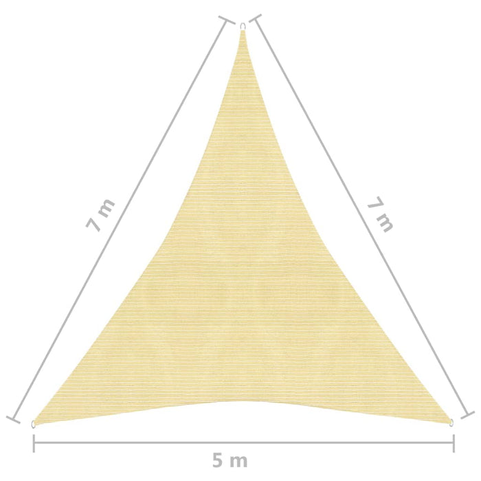 Vela in tessuto per ombrellone 160 g/m² 5 x 7 x 7 m HDPE beige 02_0008990