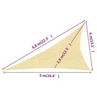 Vela ombreggiante 160 g/m² beige 4 x 5 x 68 m HDPE 02_0009443