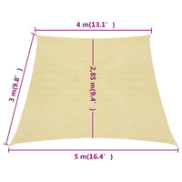 Vela in tessuto per ombrellone 160 g/m² HDPE 4/5 x 3 m beige 02_0008977