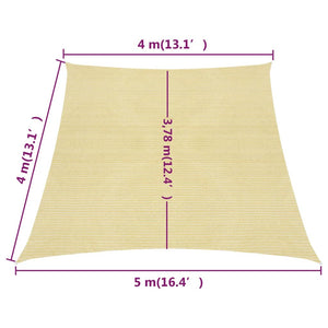 Vela in tessuto per ombrellone 160 g/m² HDPE 4/5 x 4 m beige 02_0008978