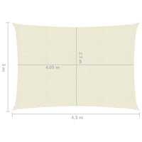 Vela in tessuto per ombrellone 160 g/m² 3 x 4,5 m HDPE crema 02_0009084