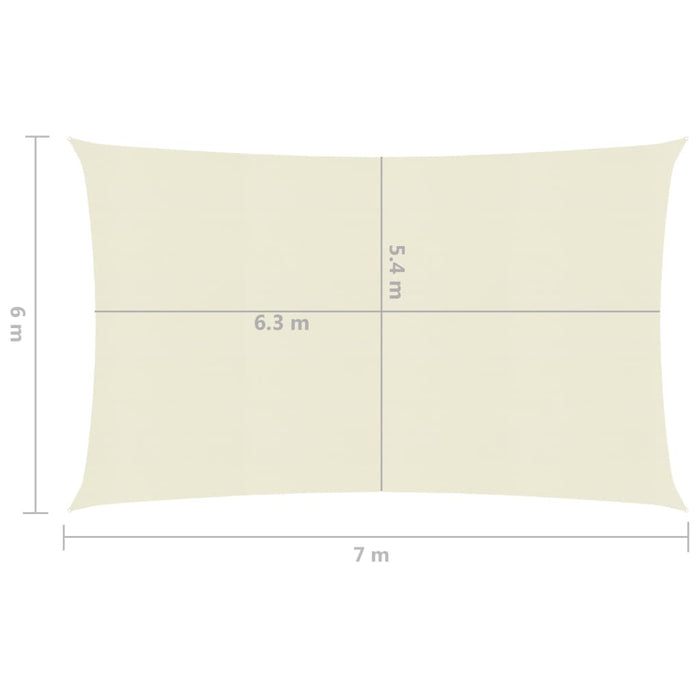 Vela in tessuto per ombrellone 160 g/m² HDPE 6 x 7 m crema 02_0009109