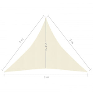 Vela in tessuto per ombrellone 160 g/m² 3 x 3 x 3 m HDPE crema 02_0009081