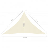 Vela in tessuto per ombrellone 160 g/m² 3 x 3 x 4,2 m HDPE crema 02_0009082
