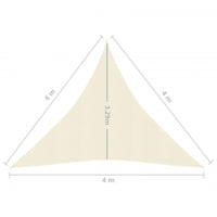 Vela in tessuto per ombrellone 160 g/m² 4 x 4 x 4 m HDPE crema 02_0009094