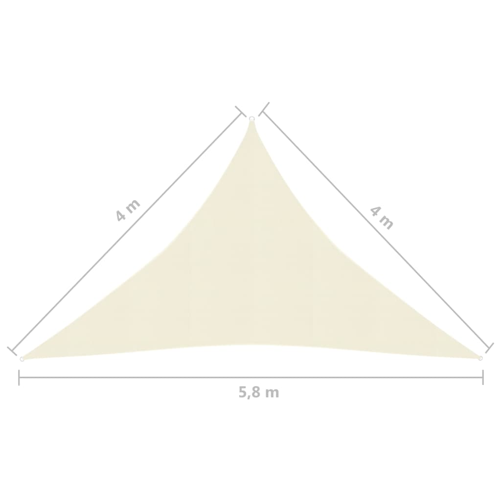 Vela ombreggiante 160 g/m² crema 4 x 4 x 5,8 m HDPE 02_0009095