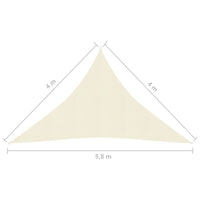 Vela ombreggiante 160 g/m² crema 4 x 4 x 5,8 m HDPE 02_0009095