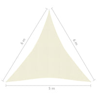 Vela in tessuto per ombrellone 160 g/m² 5 x 6 x 6 m HDPE crema 02_0009103
