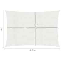 Vela in tessuto per ombrellone 160 g/m² HDPE 2 x 4,5 m bianco 02_0009007