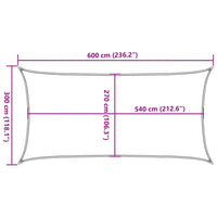 Vela Parasole 160 g/m² Bianca 3x6 m in HDPE 311240