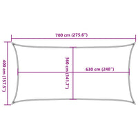Vela Parasole 160 g/m² Bianca 4x7 m in HDPE 311245