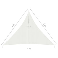 Vela in tessuto per ombrellone 160 g/m² 4 x 4 x 4 m HDPE bianco 02_0009028
