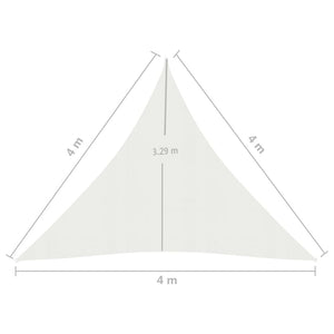 Vela in tessuto per ombrellone 160 g/m² 4 x 4 x 4 m HDPE bianco 02_0009028