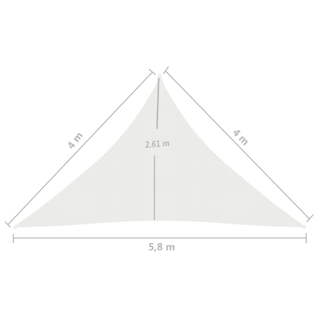 Vela in tessuto per ombrellone 160 g/m² HDPE 4 x 4 x 5,8 m bianco 02_0009029