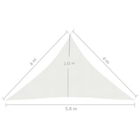 Vela in tessuto per ombrellone 160 g/m² HDPE 4 x 4 x 5,8 m bianco 02_0009029