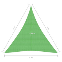 Vela in tessuto per ombrellone 160 g/m² HDPE 5 x 6 x 6 m verde chiaro 02_0009399
