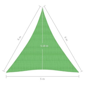 Vela in tessuto per ombrellone 160 g/m² HDPE 5 x 6 x 6 m verde chiaro 02_0009399