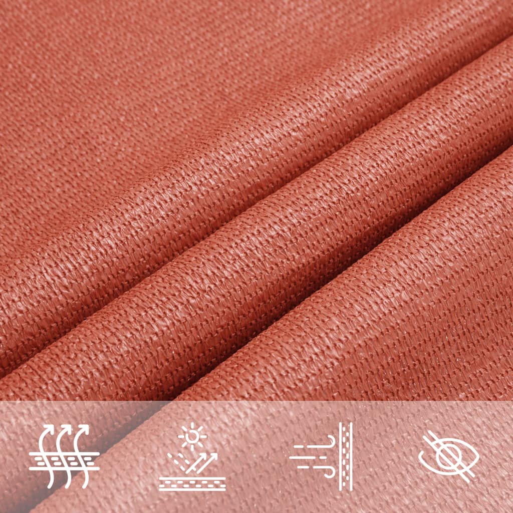 Vela Parasole 160 g/mÂ² Terracotta 3,5x3,5x4,9 m in HDPE