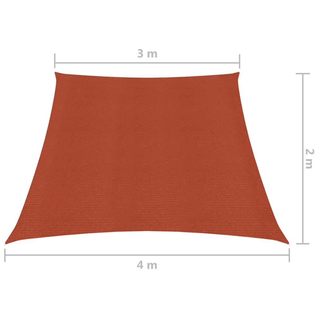 Vela ombreggiante 160 g/m² 3/4 x 2 m HDPE terracotta 02_0009346