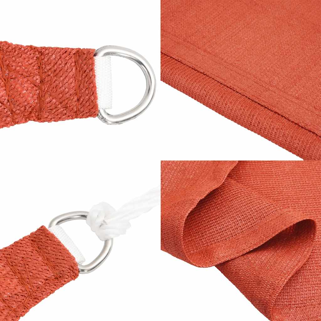 Vela Parasole 160 g/m² Trapezio Terracotta 3/4x3 m in HDPE 311379