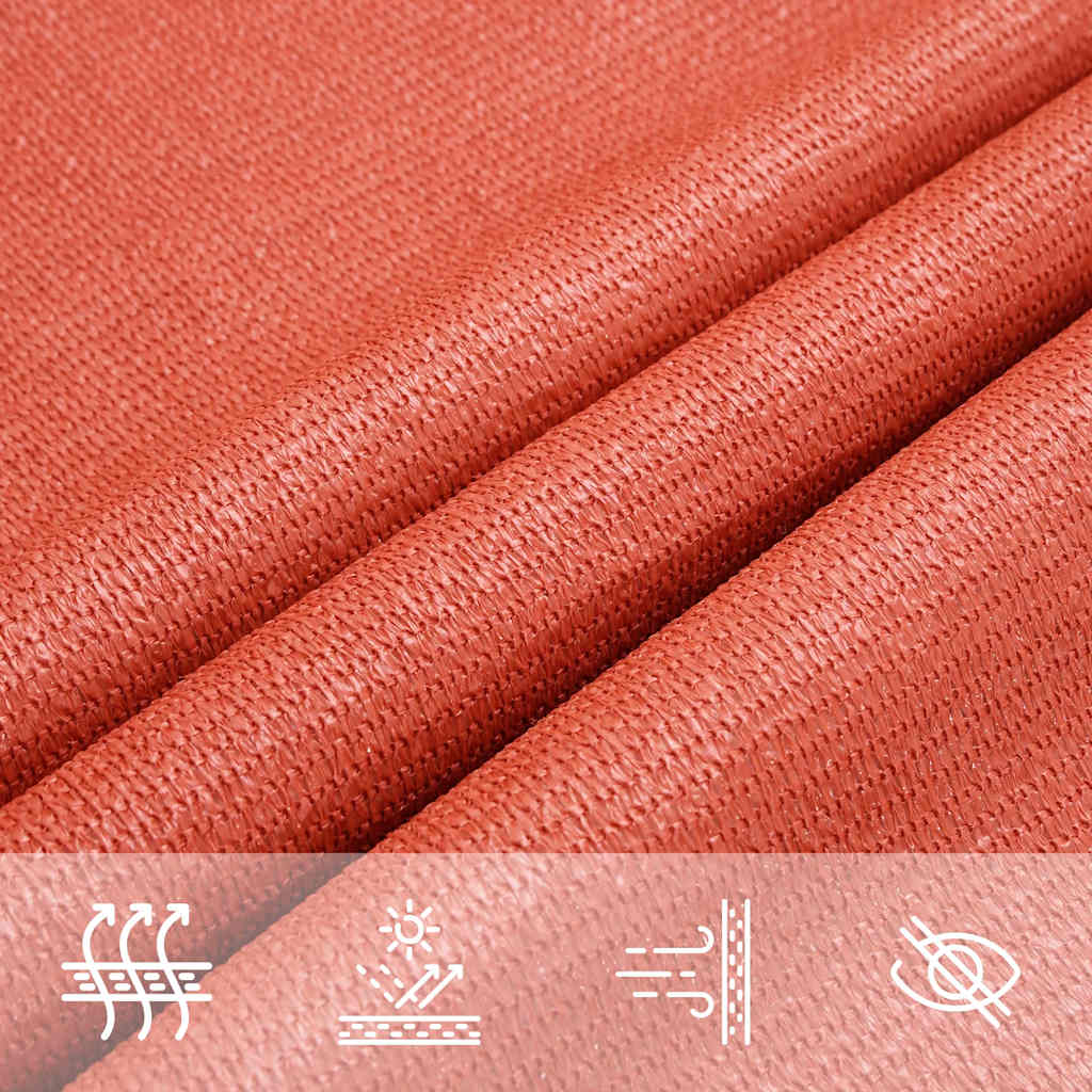 Vela Parasole 160 g/m² Trapezio Terracotta 3/4x3 m in HDPE 311379