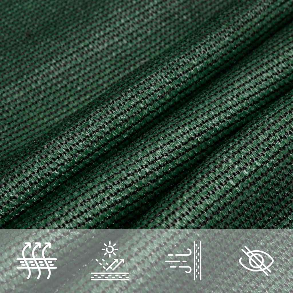 Vela Parasole 160 g/m² Triangolare Verde Scuro 6x6x6 m in HDPE 311487