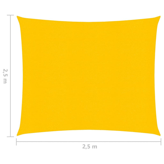 Vela ombreggiante 160 g/m² 2,5 x 2,5 m HDPE giallo 02_0009112