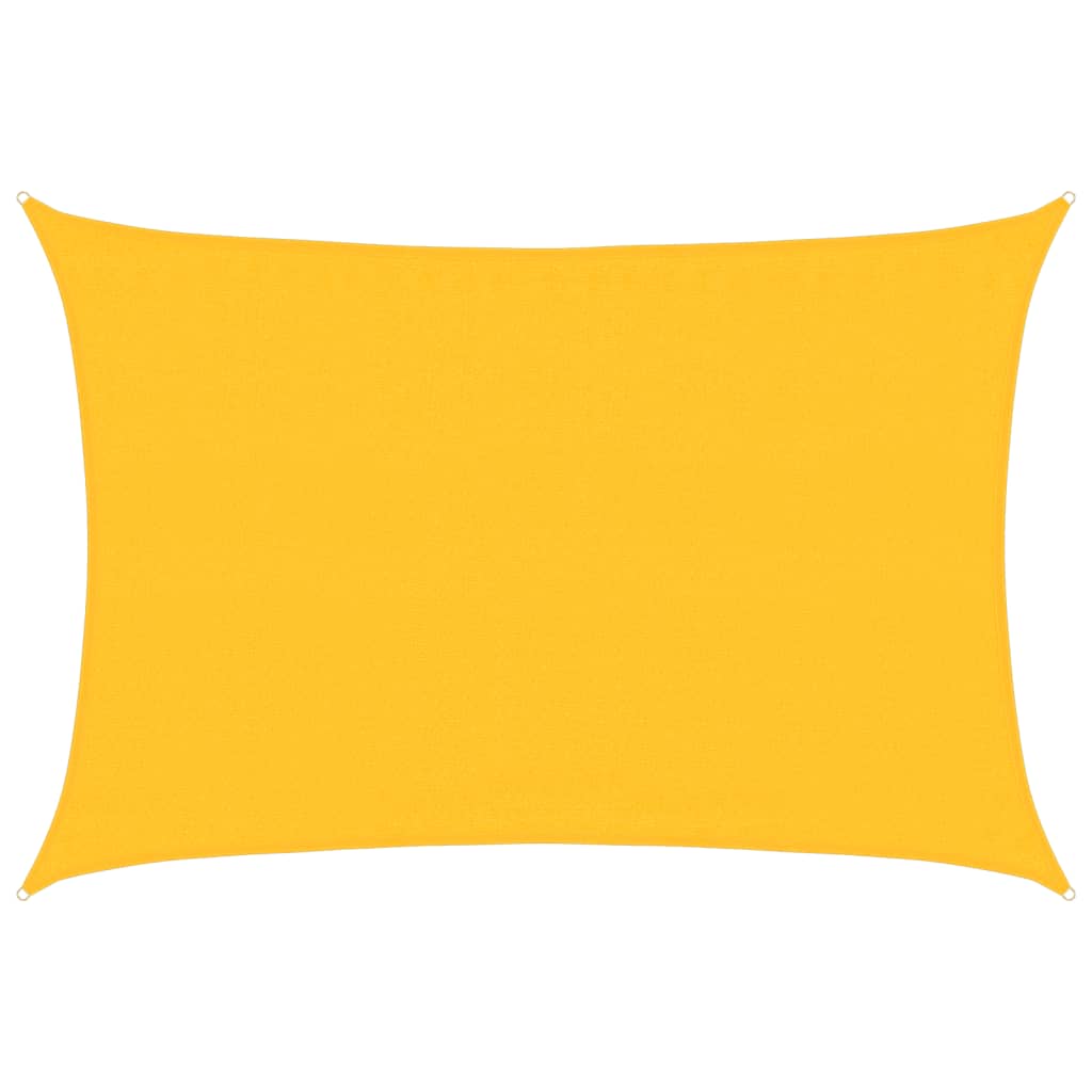 vidaXL Vela Parasole 160 g/m² Rettangolare Giallo 3,5x4,5 m in HDPE