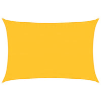 vidaXL Vela Parasole 160 g/m² Rettangolare Giallo 3,5x4,5 m in HDPE