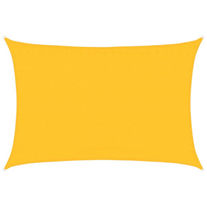 vidaXL Vela Parasole 160 g/m² Rettangolare Giallo 3,5x4,5 m in HDPE