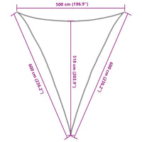 Vela Parasole 160 g/m² Triangolare Giallo 5x6x6 m in HDPE 311593