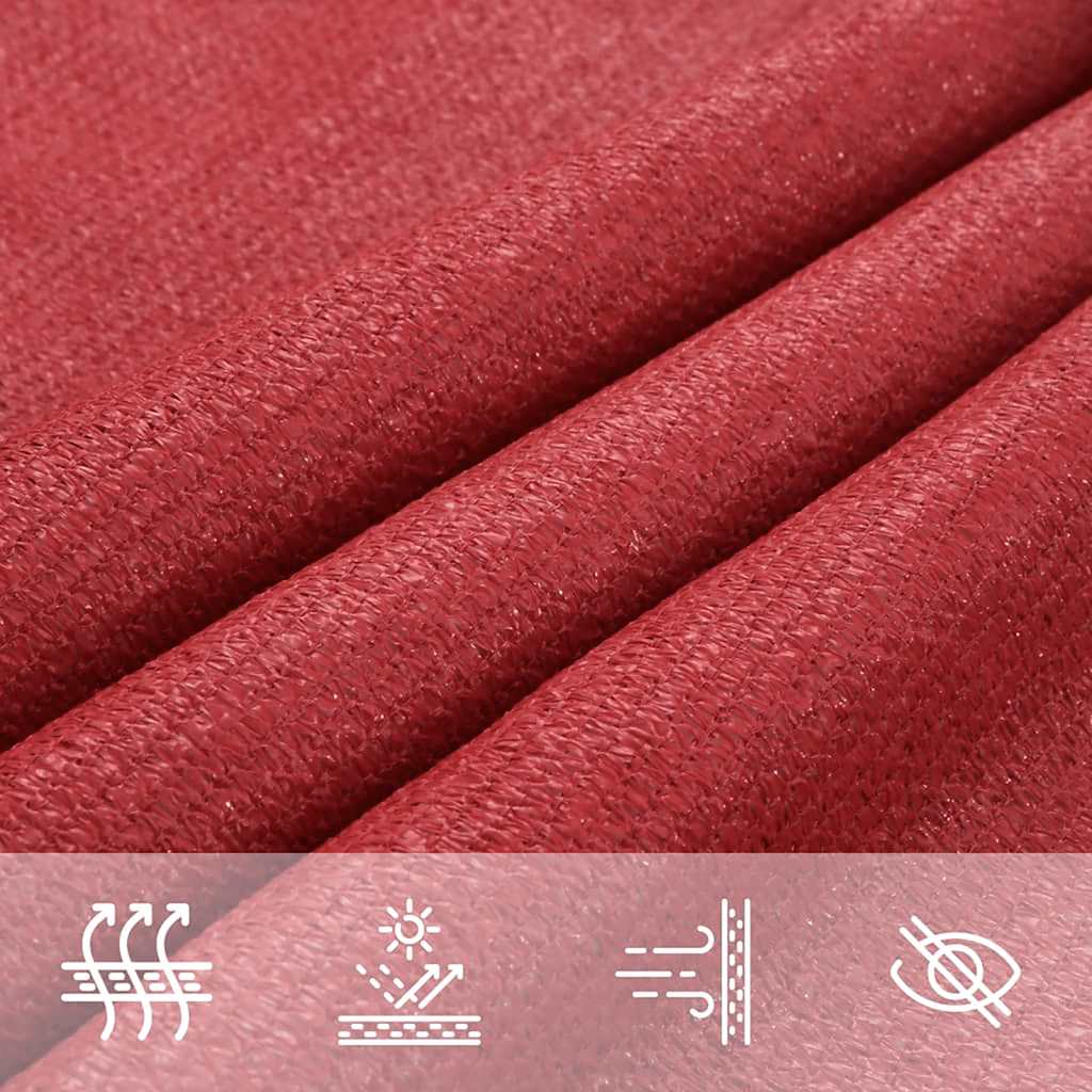 Vela Parasole 160 g/m² Rossa 2x2,5 m in HDPE 311611
