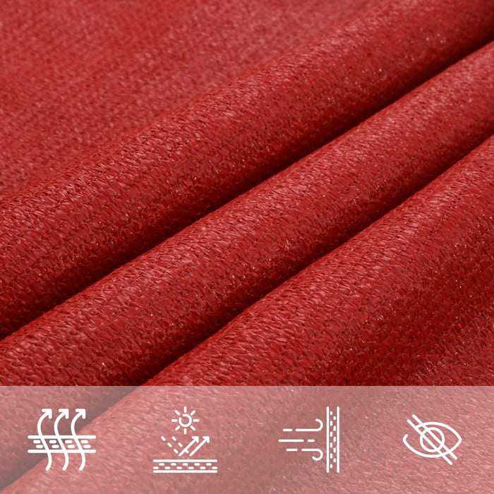 Vela Parasole 160 g/m² Rossa 2,5x3,5 m in HDPE 311618