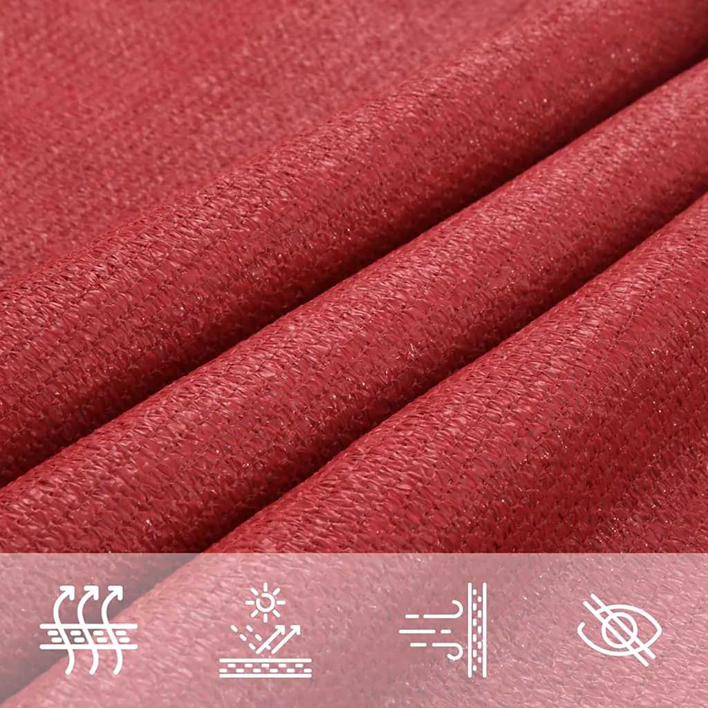 Vela Parasole 160 g/mÂ² Rossa 3,5x5 m in HDPE