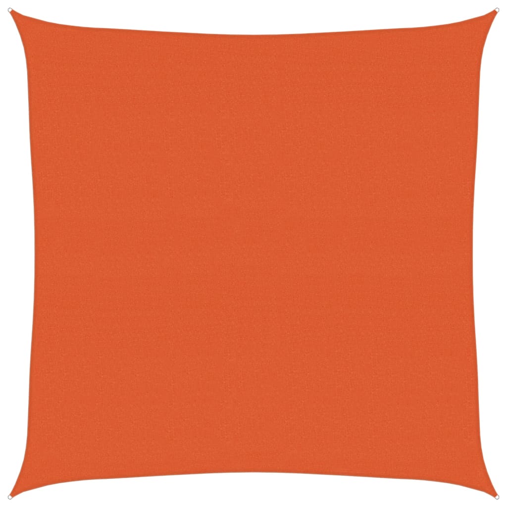 Vela Parasole 160 g/m² Quadrata Arancione 7x7 m in HDPE