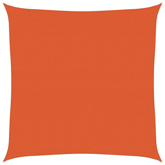 Vela Parasole 160 g/m² Quadrata Arancione 7x7 m in HDPE