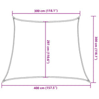 Vela Parasole 160 g/m² Trapezio Arancione 3/4x3 m in HDPE 311709