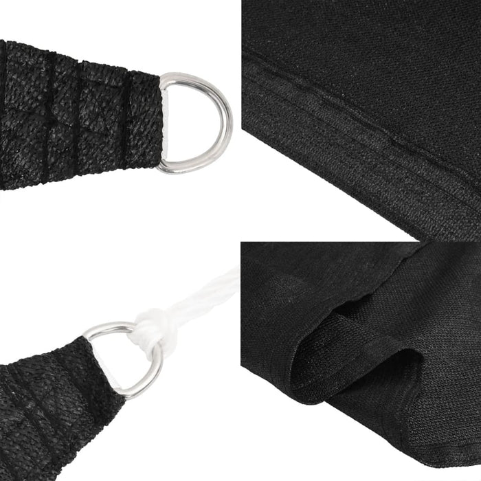 Vela Parasole 160 g/mÂ² Nera 4,5x4,5 m in HDPE