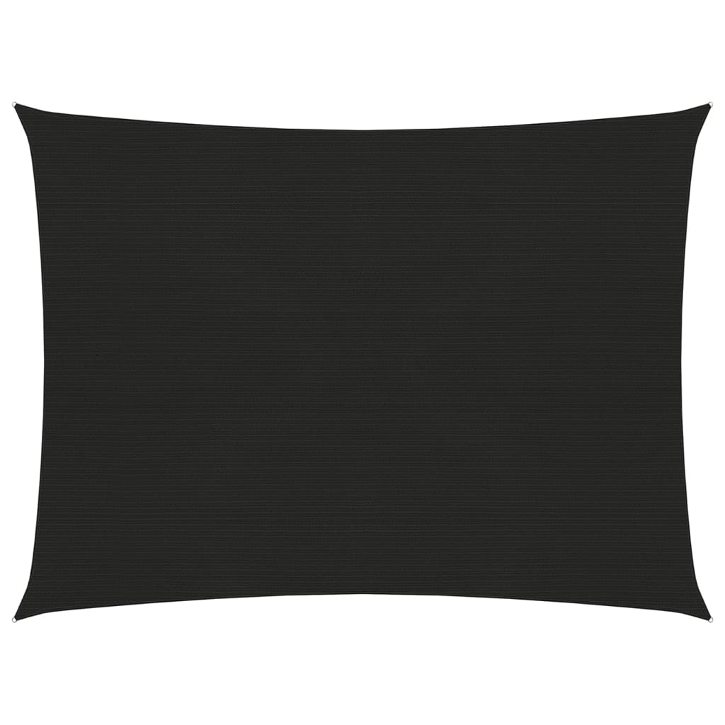 Vela in tessuto per ombrellone 160 g/m² 3 x 4 m HDPE nero 02_0009203